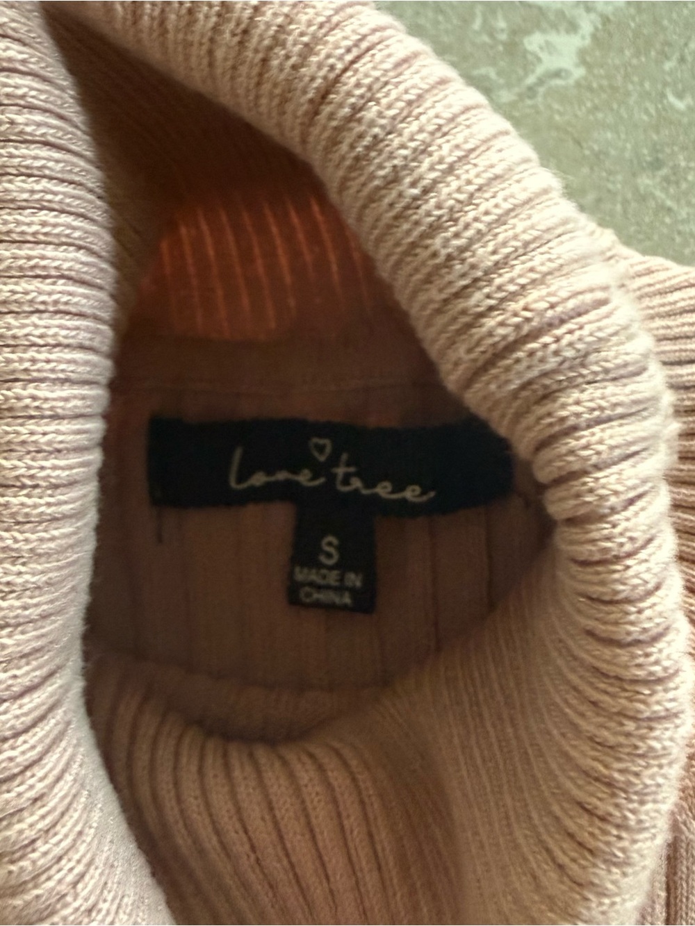 Love Tree Ribbed Turtleneck Bodysuit - Dusty Rose - Picture 2 of 3
